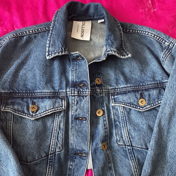 ASOS Cropped Oversized Denim Jacket - Picture 2 of 4